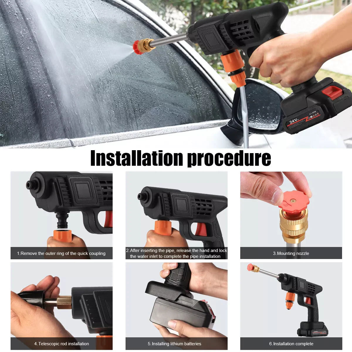 Cordless ProWash Portable Car Wash System