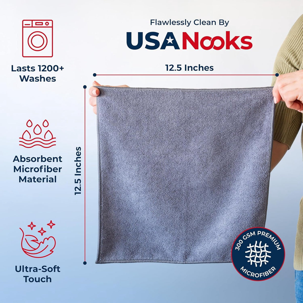 12-Pack Premium Microfiber Detailing Towels